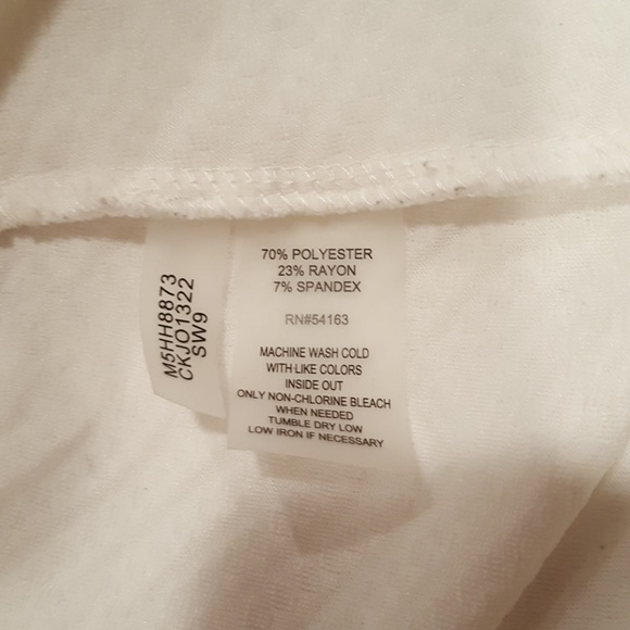 Calvin Klein white 3/4 sleeve top - Picture 5 of 5